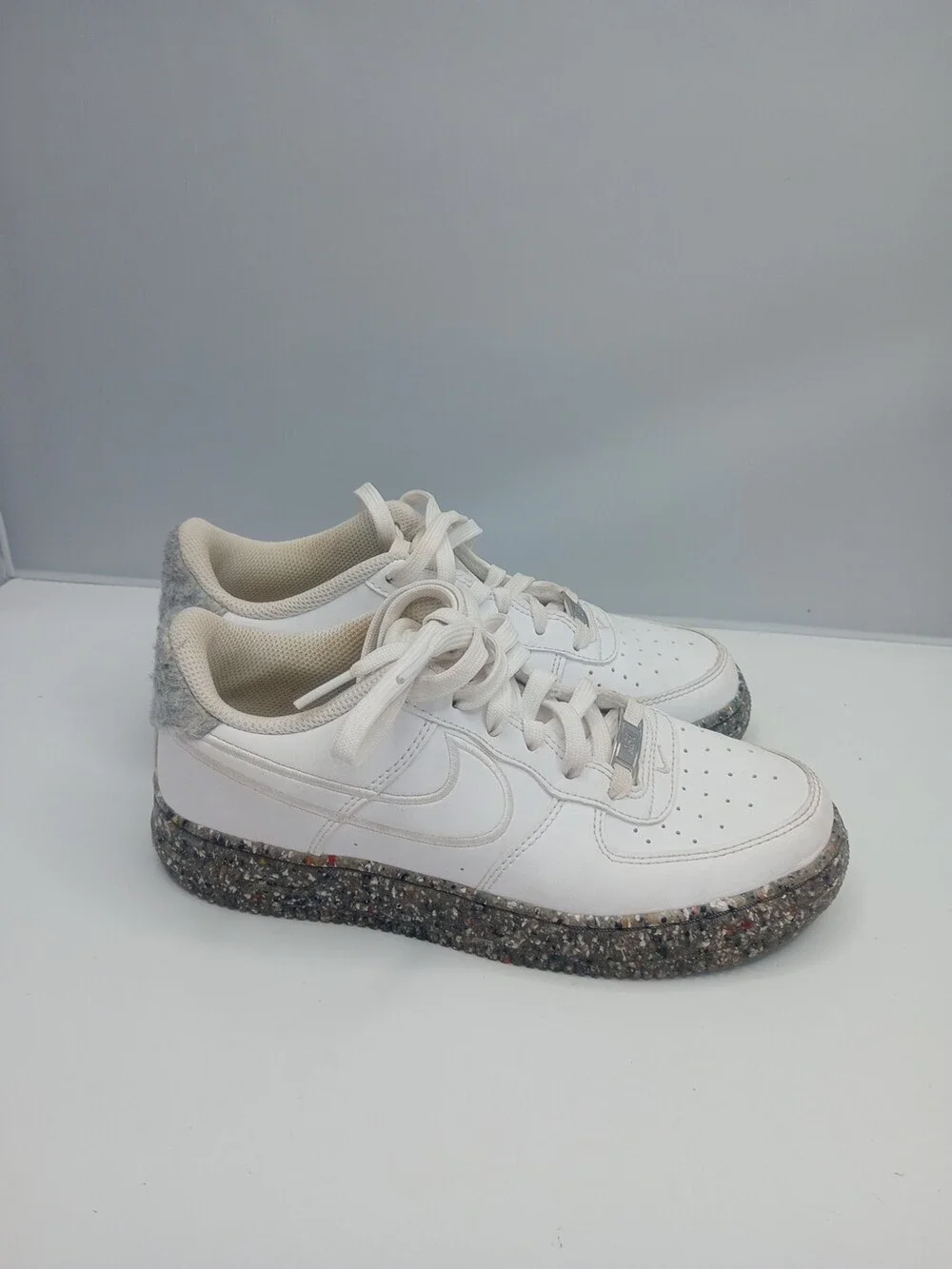 Nike Air Force 1 GS Recycled Wool Pack White Shoes DB2813-100 Youth 4.5 Sneakers